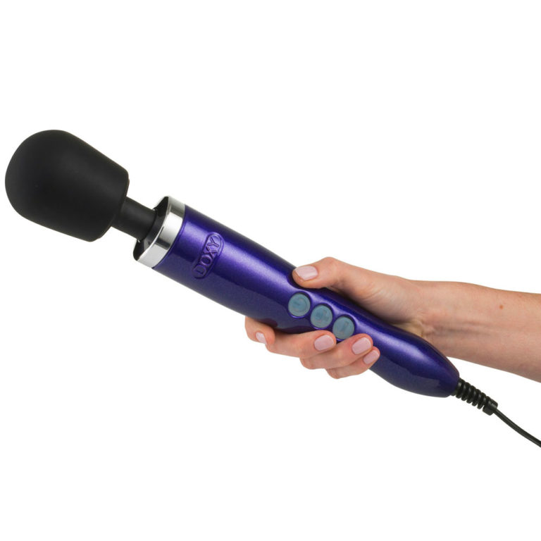 Doxy Die Cast Wand Massager Purple UK Plug Full Trouble