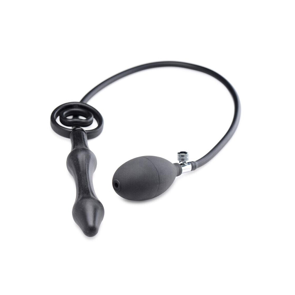 Master Series Devils Rattle Inflatable Anal Plug With Cock Ring image