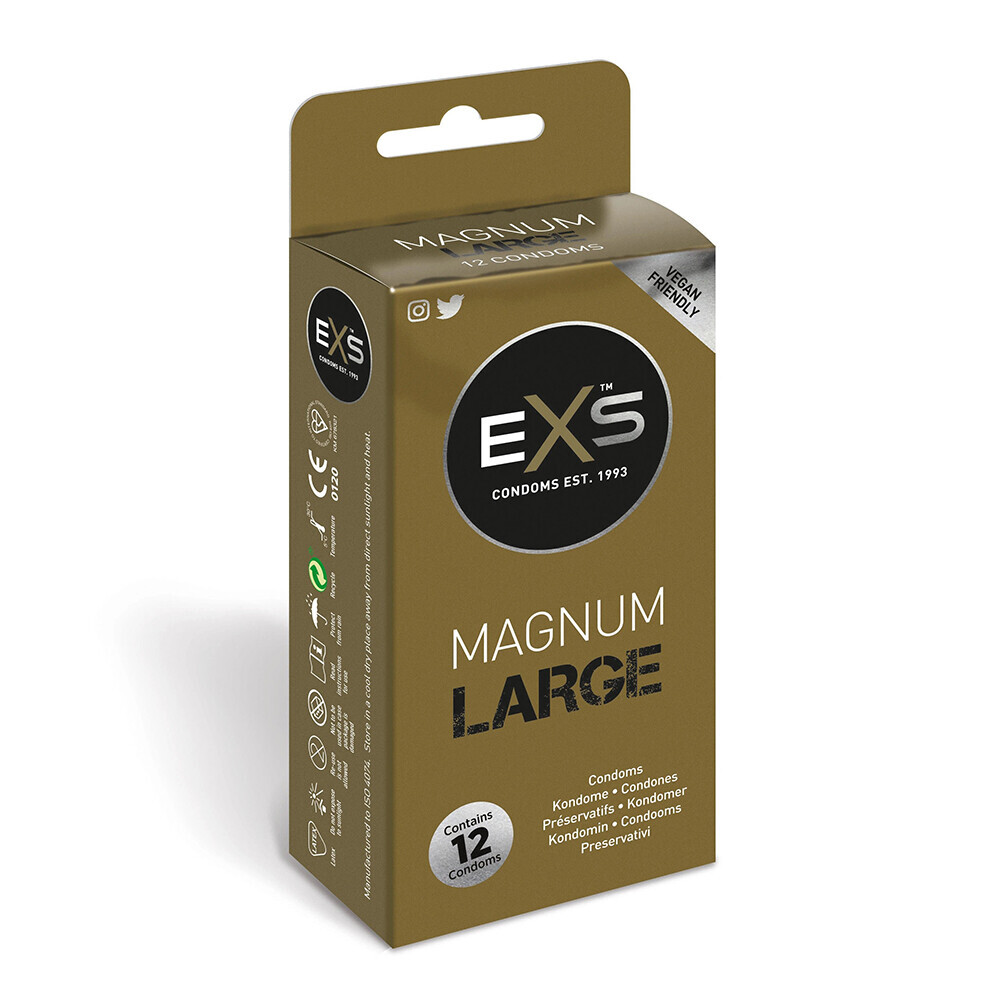 EXS Magnum Large Condoms 12 Pack - Full Trouble