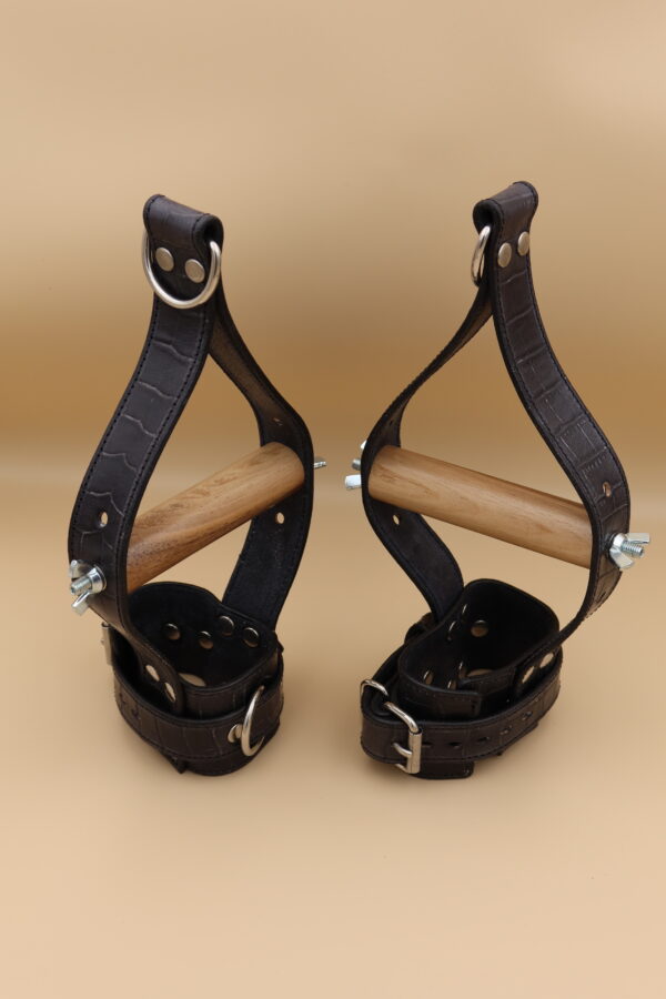 Suspension Cuffs - Black Croc Print