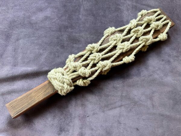 Caught in the net. Reclaimed Brighton Palace Pier wood spanking paddle - Image 2