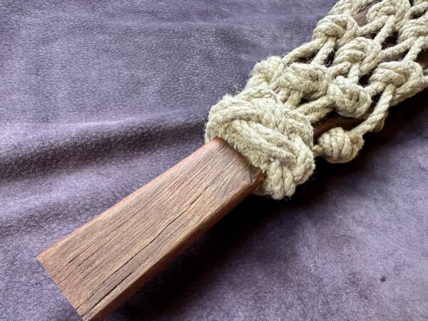 Caught in the net. Reclaimed Brighton Palace Pier wood spanking paddle - Image 3