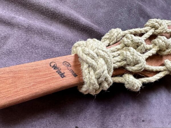 Caught in the net. Reclaimed Brighton Palace Pier wood spanking paddle - Image 5