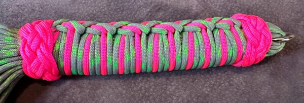 UV green and Neon Pink Paracord Flogger - Image 7