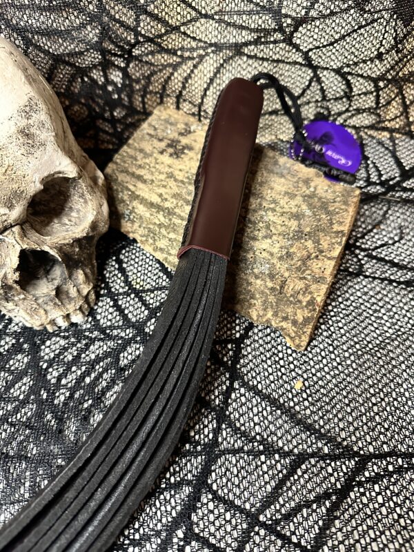 Thick 6 layer Buffalo slapper in distressed deep aubergine - Image 3