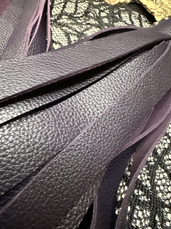 Deep aubergine leather flogger - Image 4