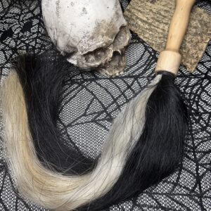 Sustainably sourced Cruella Horsehair Flogger with reclaimed Wood Handle