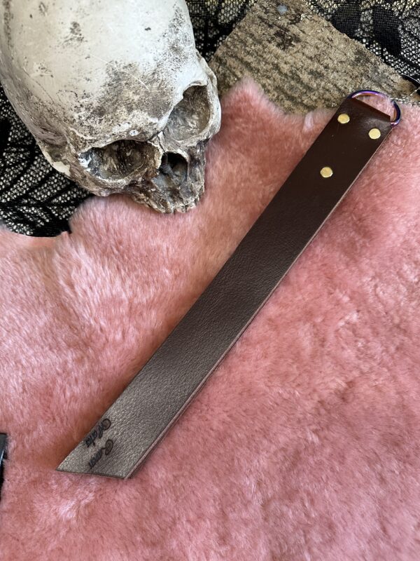Thick Buffalo hide slapper paddle