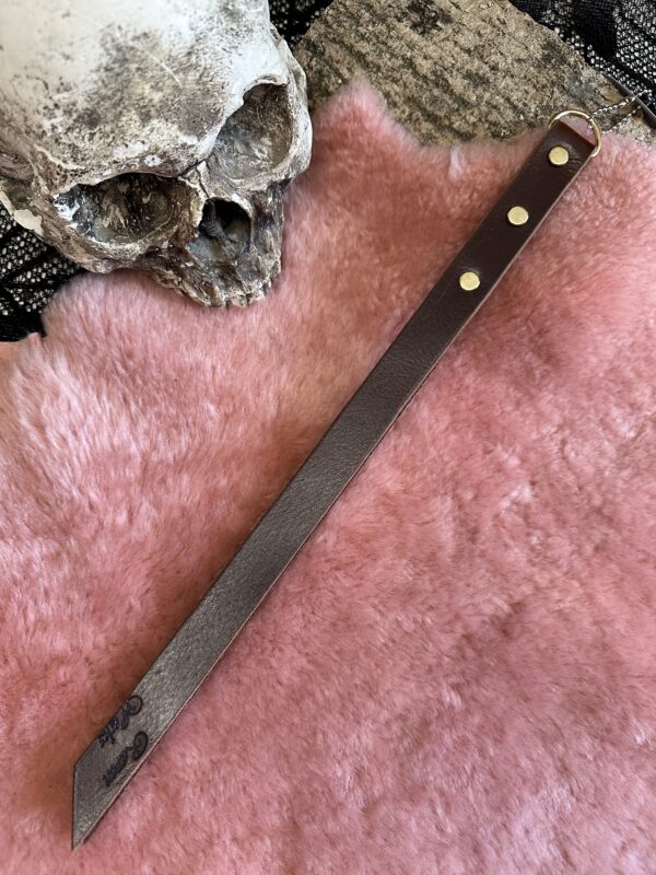 Thick Buffalo hide narrow slapper paddle