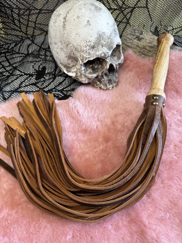 African Kudu leather flogger