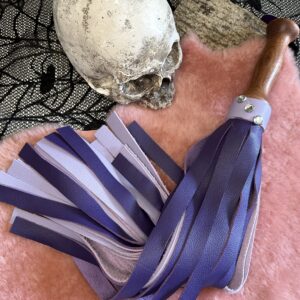 Purple and Lilac Cowhide flogger