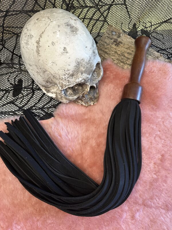 Black Nubuck Leather flogger
