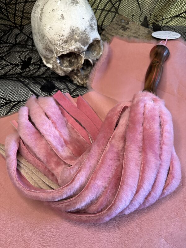 Pretty in Pink Sheepskin and Italian Leather flogger
