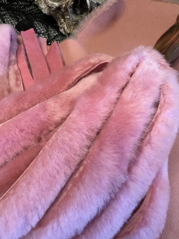 Pretty in Pink Sheepskin and Italian Leather flogger - Image 4
