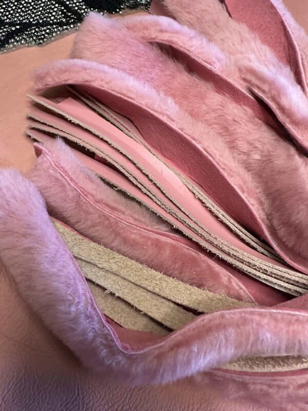 Pretty in Pink Sheepskin and Italian Leather flogger - Image 5