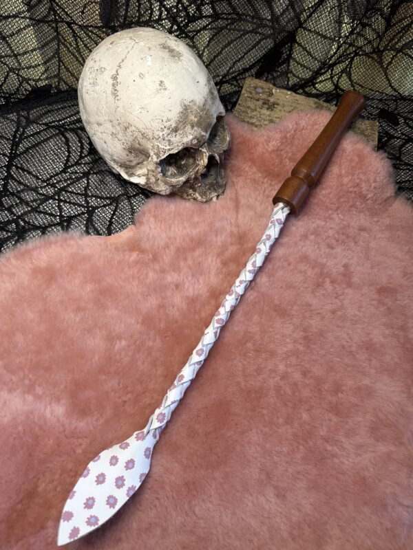 Pink and White flowered braided Whippy