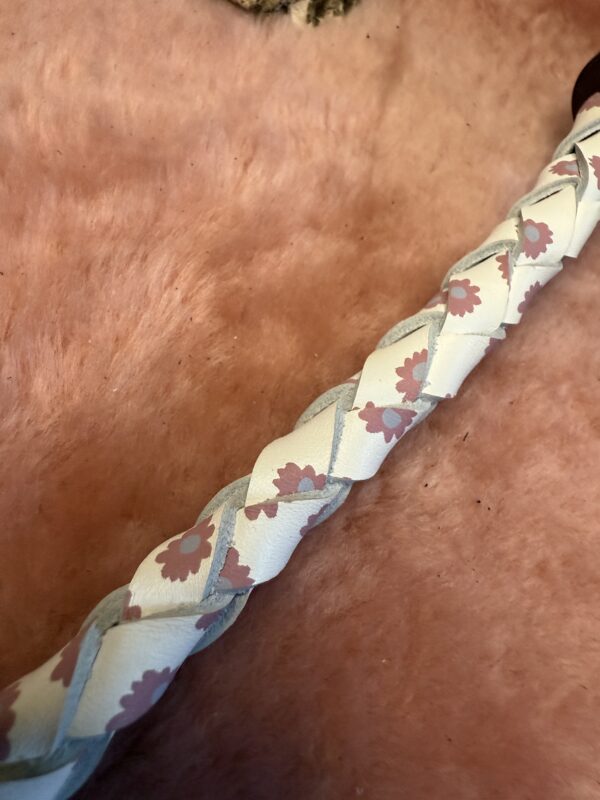 Pink and White flowered braided Whippy - Image 4