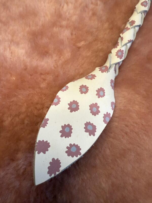 Pink and White flowered braided Whippy - Image 2