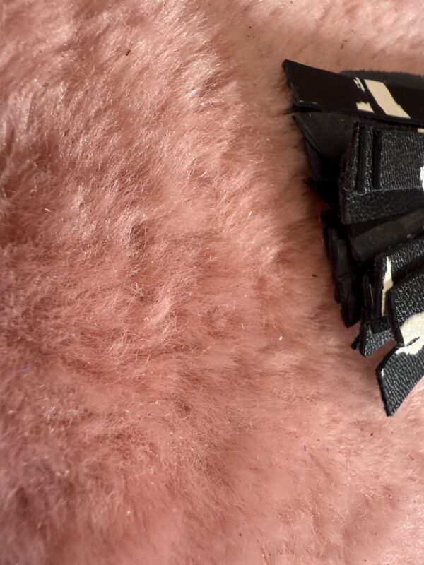 Black with white print calfskin pussy/dick flogger - Image 6