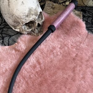 Rubber Whip with Pink leather wrapped handle