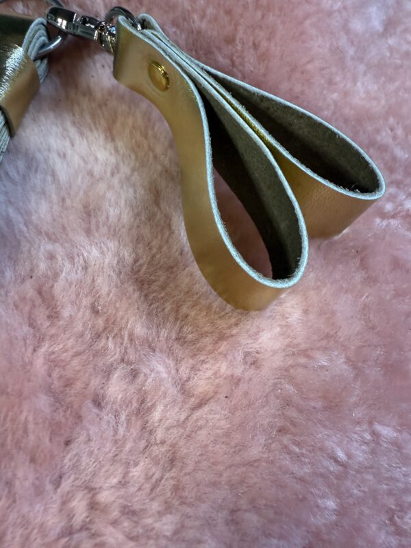 The Tiny Golden One leather pussy/dick flogger - Image 4