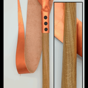 Metallic orange leather dragon tail
