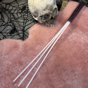 Triple nylon cane with leather handle