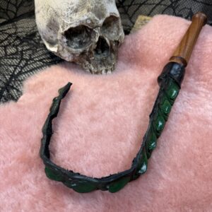 Short Green Alligator Back strap Dragon Tail whip