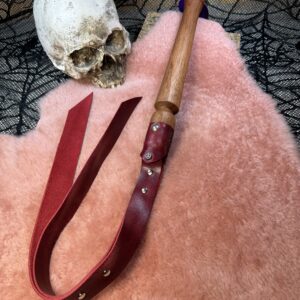 Bloody Quirt - leather traditional style Quirt with Skull studs