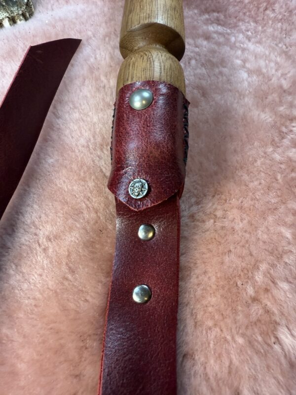 Bloody Quirt - leather traditional style Quirt with Skull studs - Image 3