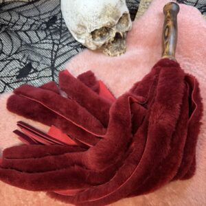 Vampires Kiss sheepskin and leather flogger