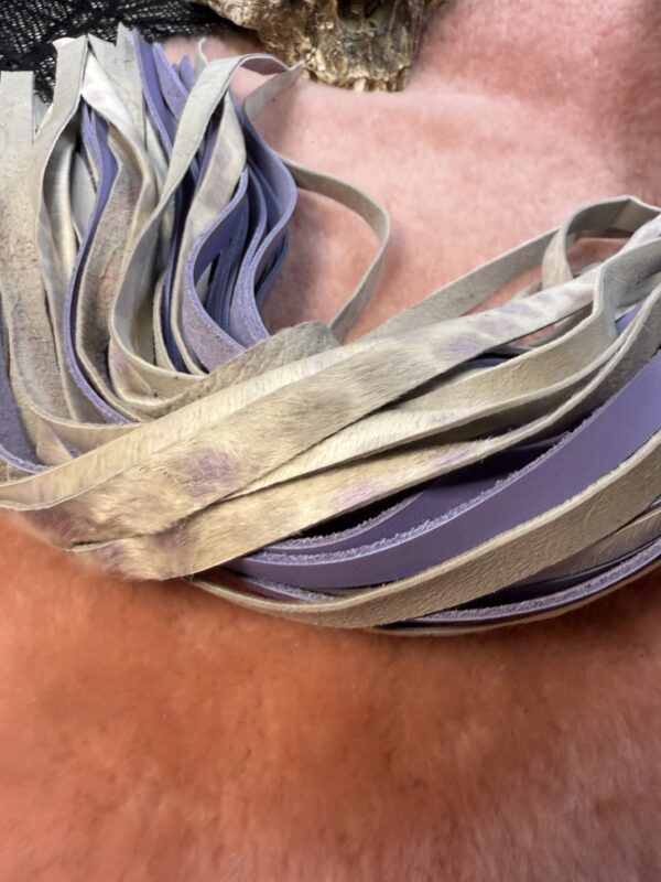 Lilac Sensations hair on hide and leather flogger - Image 2