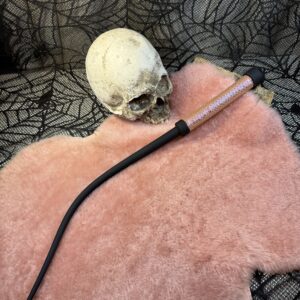 Holographic leather wrapped handle rubber whip