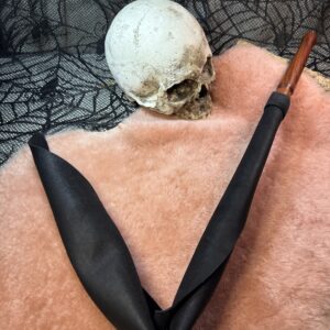 Waxed Black Suede Dragon Tail Whip