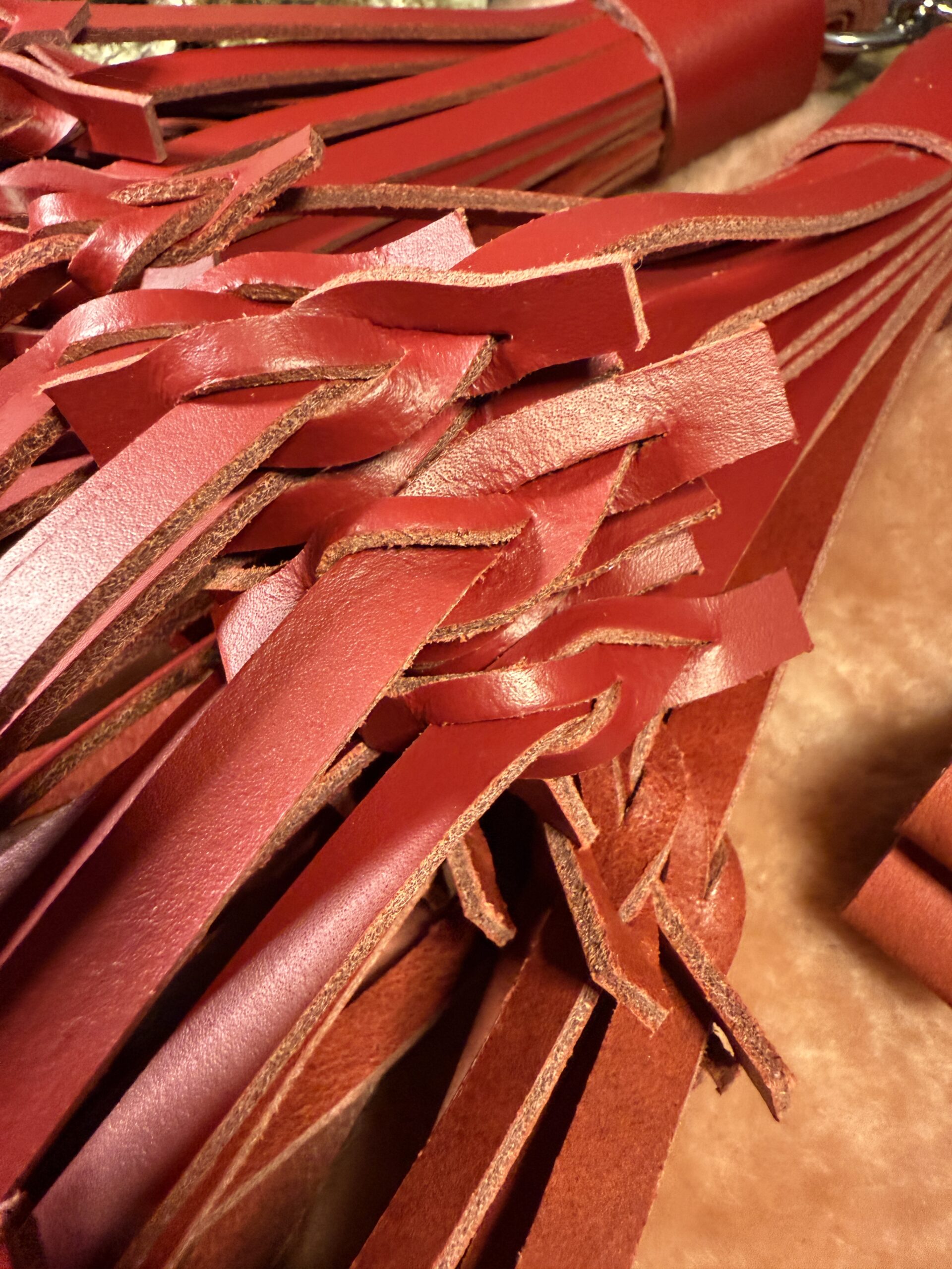 Cardinal Bastard POI Florentine Floggers with finger loops - Image 4