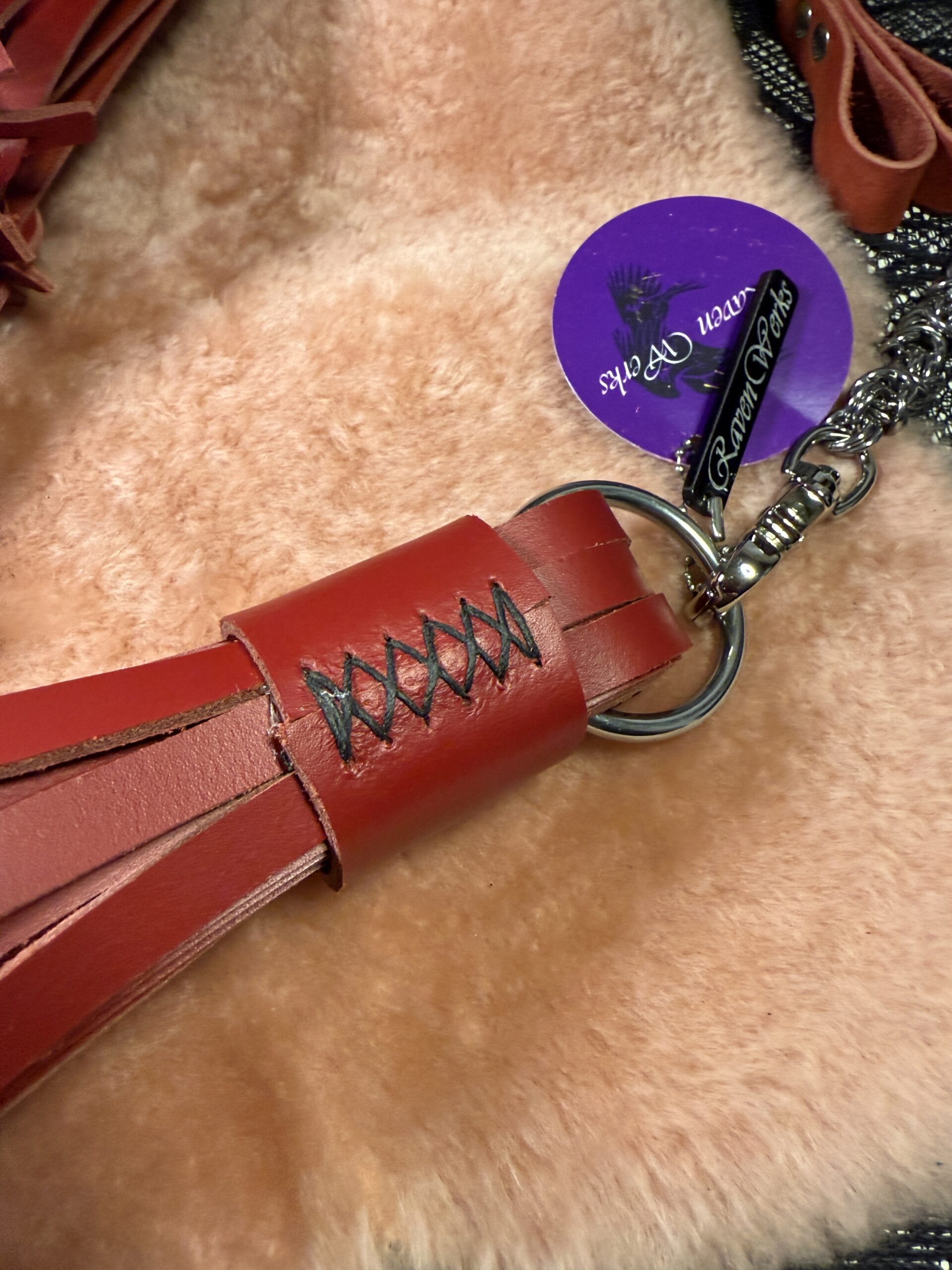 Cardinal Bastard POI Florentine Floggers with finger loops - Image 2