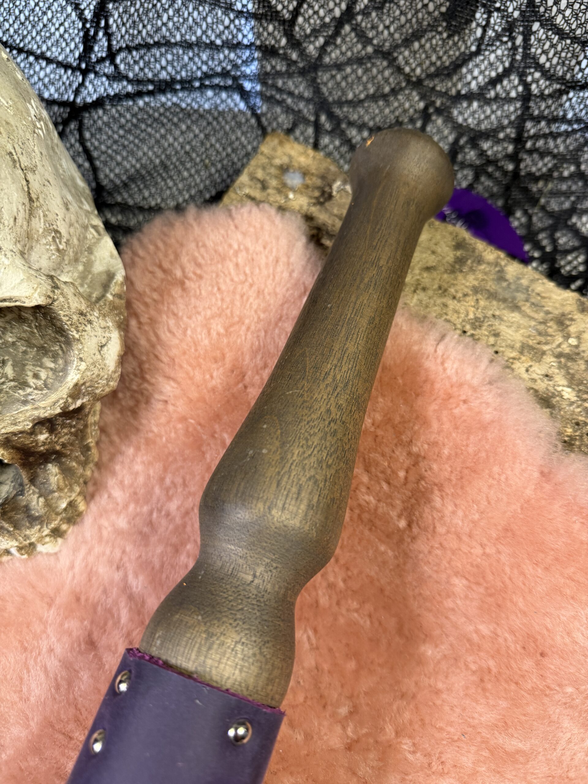 Violet Rebellion- flogger with hand turned handle - Image 3