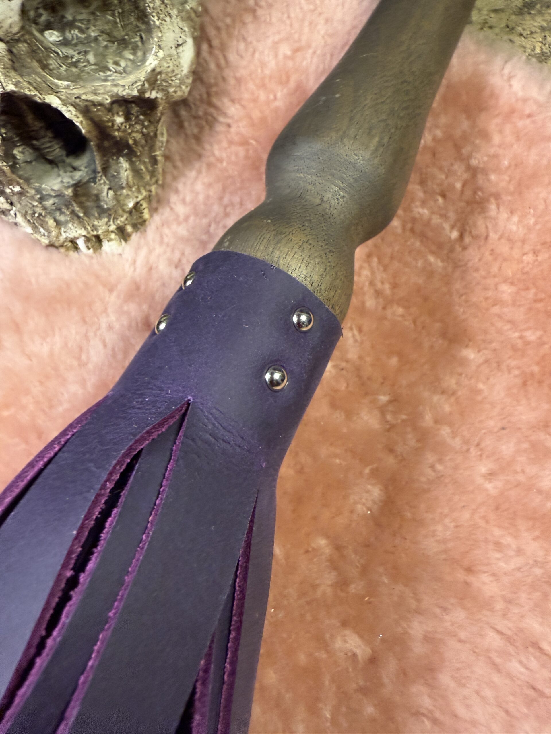 Violet Rebellion- flogger with hand turned handle - Image 4