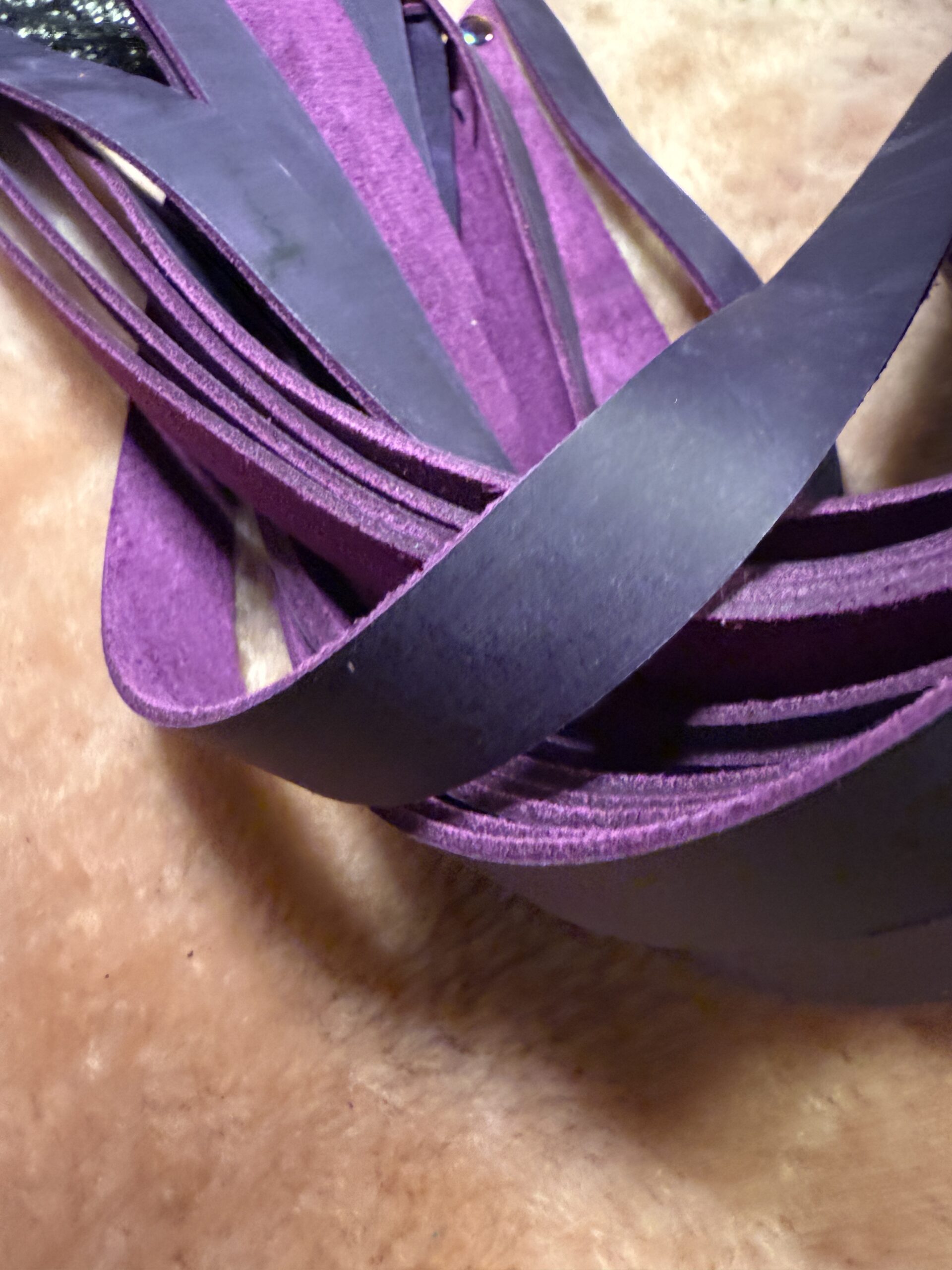 Violet Rebellion- flogger with hand turned handle - Image 5