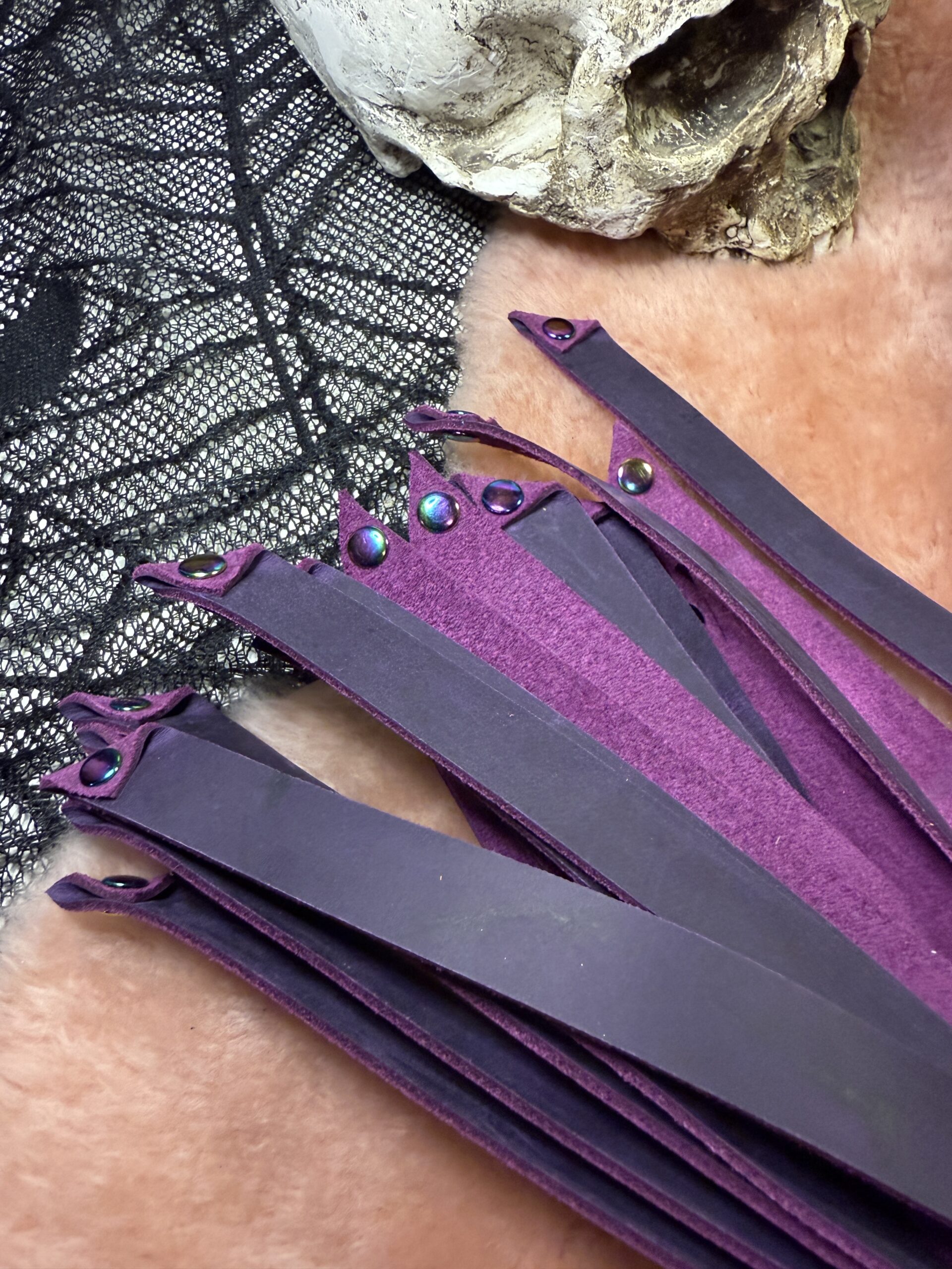 Violet Rebellion- flogger with hand turned handle - Image 6