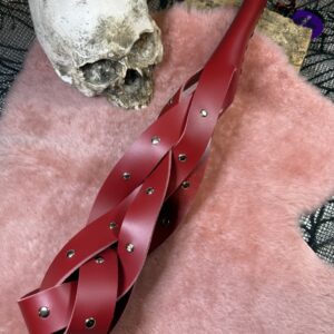 The Red Studded Braided Bum Beater