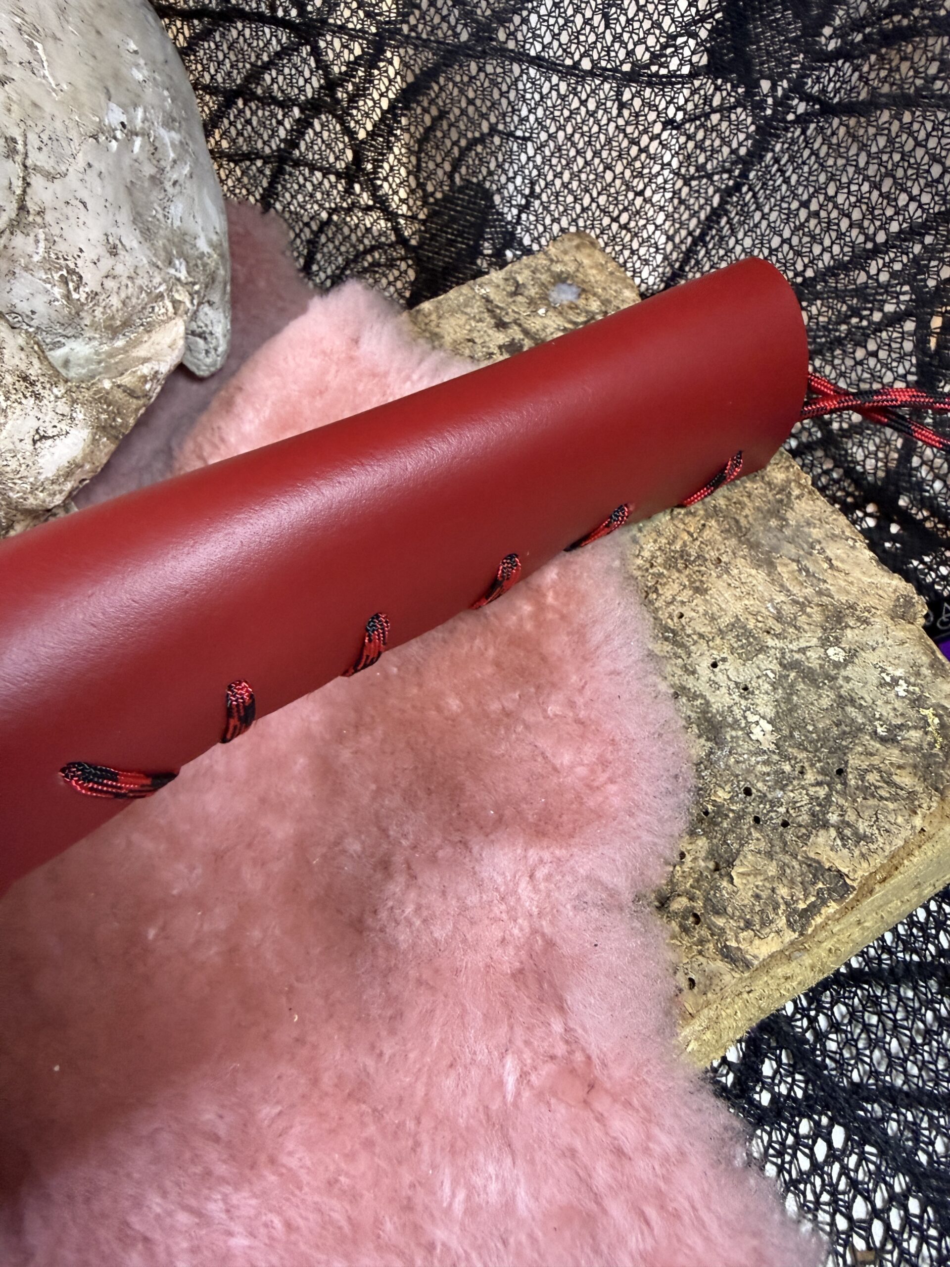 The Red Studded Braided Bum Beater - Image 2