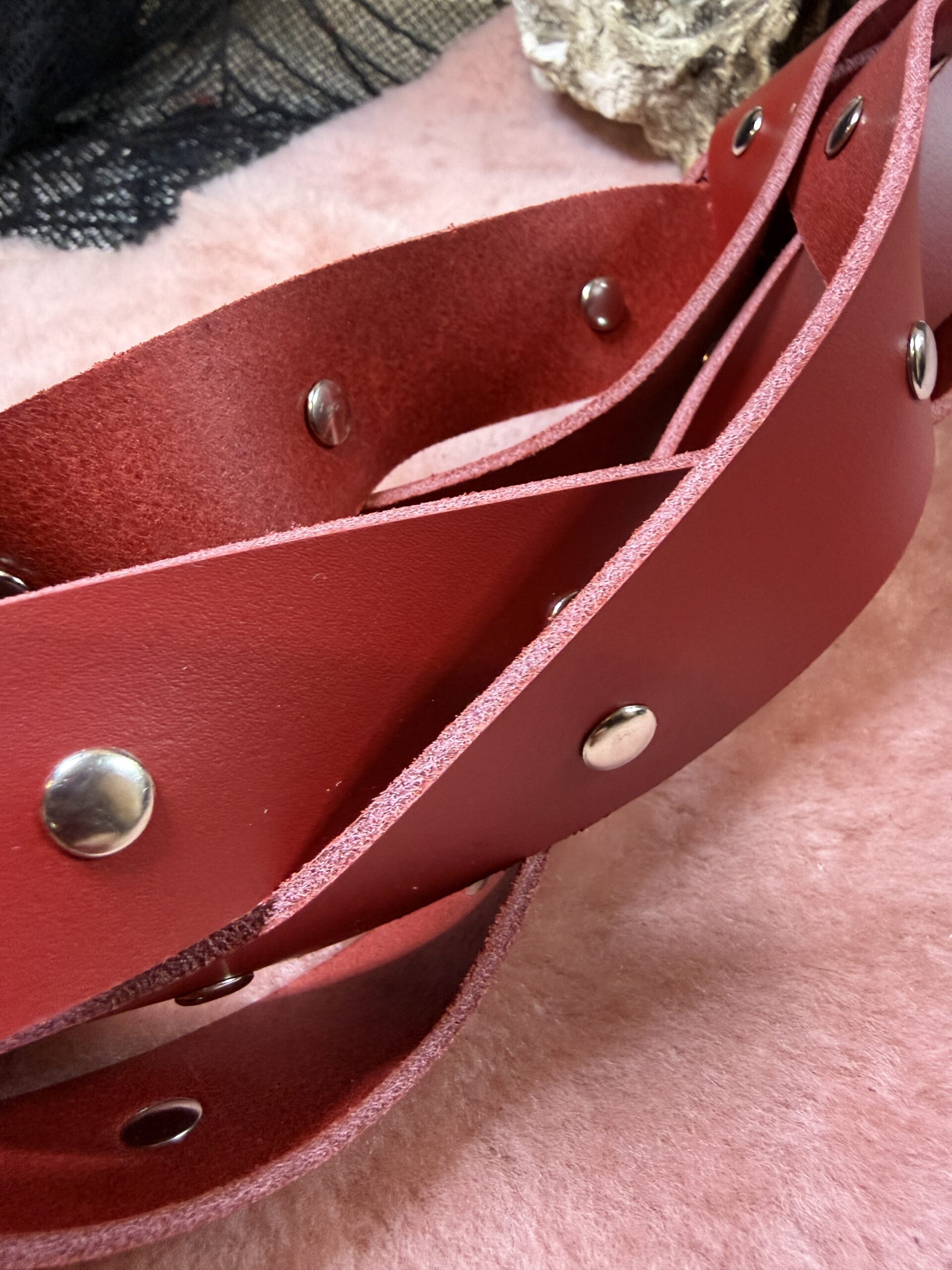 The Red Studded Braided Bum Beater - Image 4