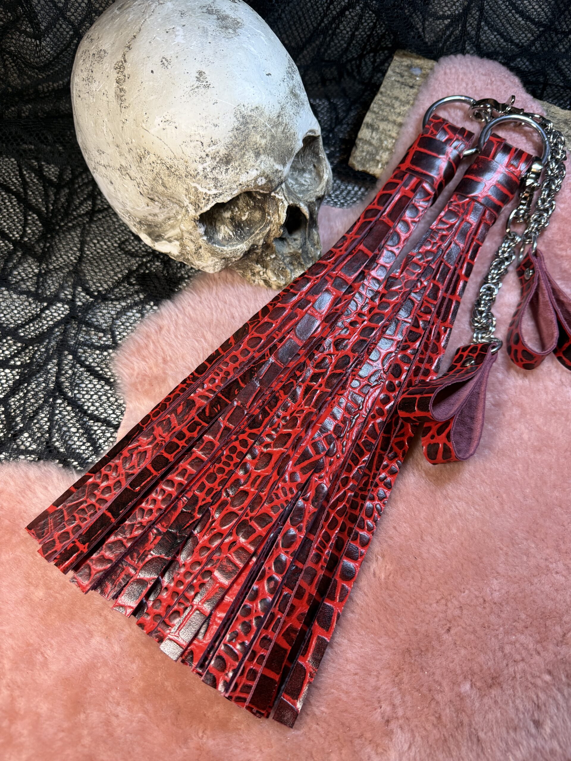 Gatorblood POI Florentine Floggers with finger loops